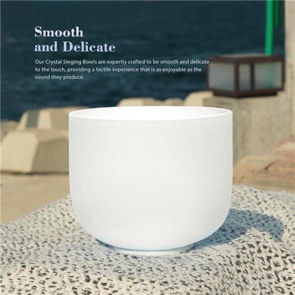 F Note Quartz Crystal Singing Bowl 8 Inch Heart Chakra Meditation Sound Healing - Picture 4 of 6